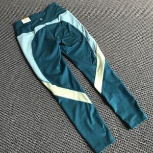Zelos Athletic Women Teal Colorblock High Waist 7/8 Yoga Pants Leggings Size S